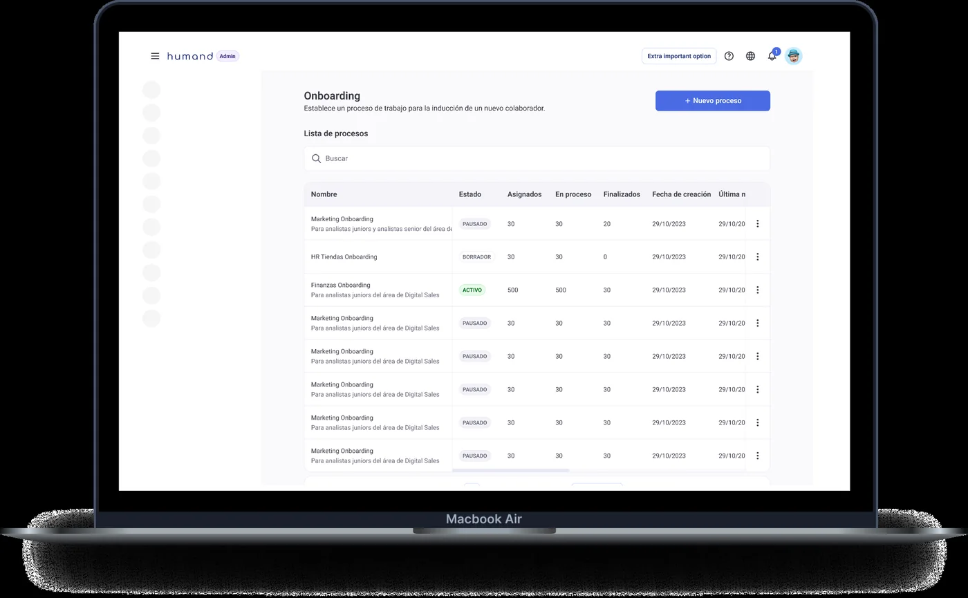 Onboarding 2.0 dashboard